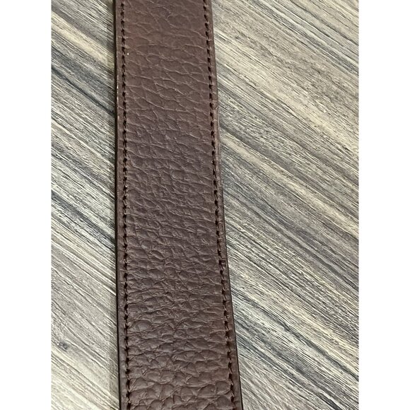 Faded Glory Brown Pebbled Leather Belt With Tag 100% Leather Men Size 50 - Picture 7 of 16